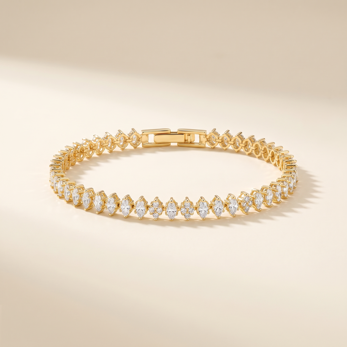 Vionelle Marquise Tennis Bracelet – Gold – Albella Jewelry