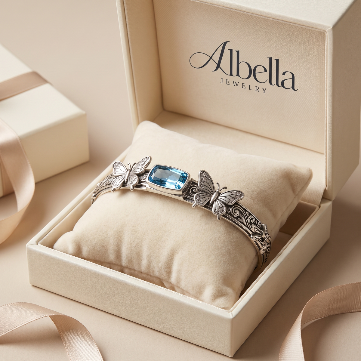 Boho Butterfly Bracelet in Albella Jewelry gift box