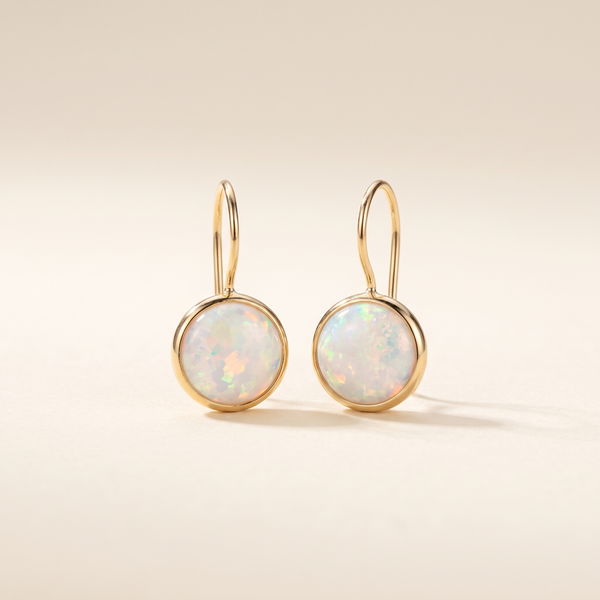 Antique Opal Glow Earrings – Gold – Albella Jewelry