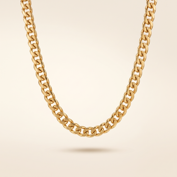 Cavaro Chunky Cuban Link Chain Necklace – Gold – Albella Jewelry