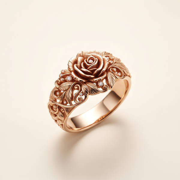 Golden Blossom Ring – Rose Gold – Albella Jewelry