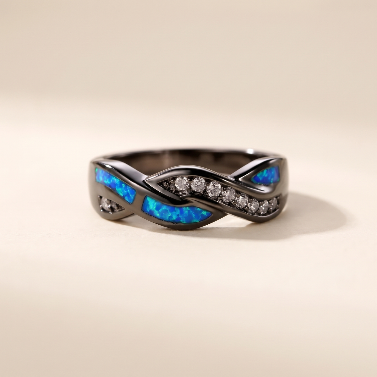 Twisted Pavé Ring – Silver – Albella Jewelry