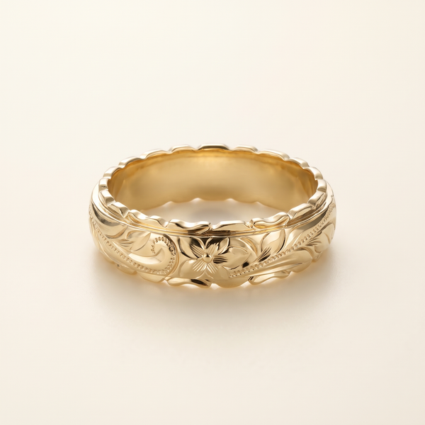 Antique Gold Flower Ring – Gold – Albella Jewelry