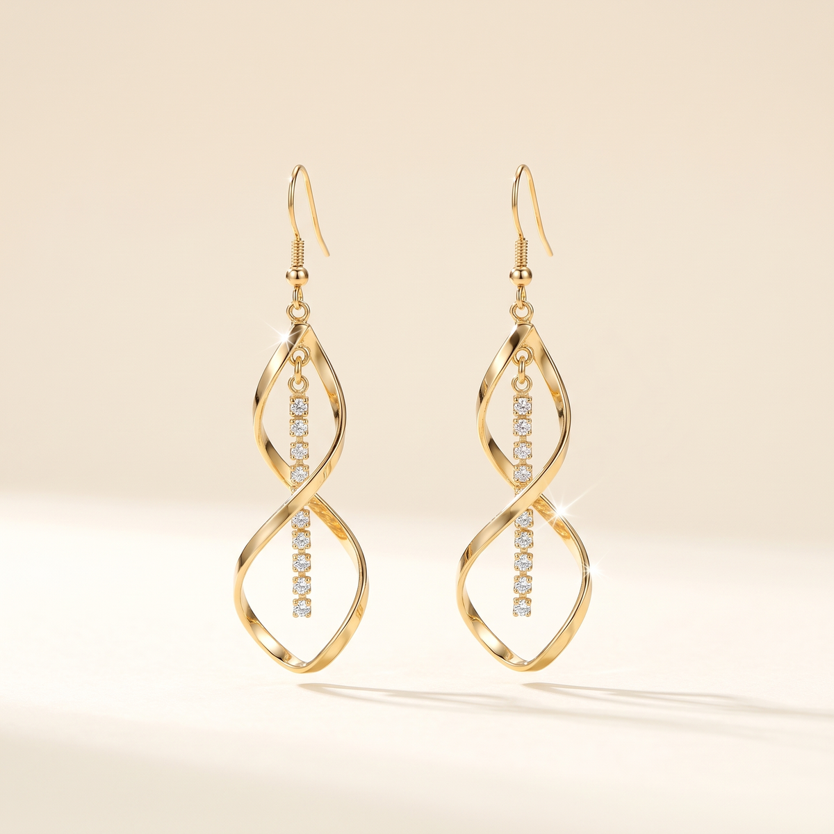 Sunbeam Spiral Earrings – Gold – Albella Jewelry