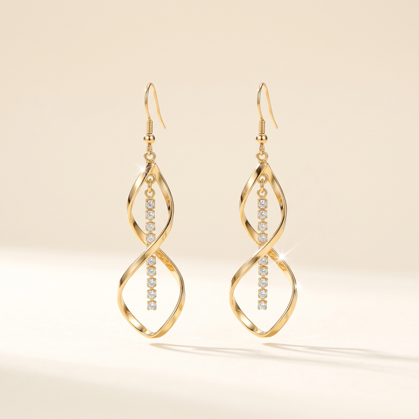 Sunbeam Spiral Earrings – Gold – Albella Jewelry