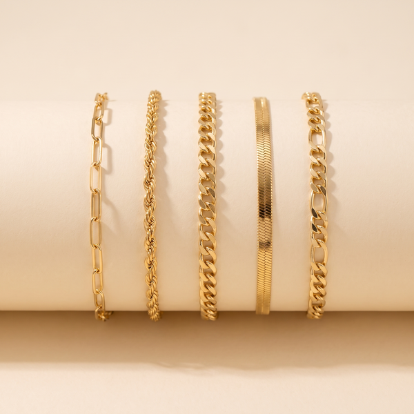 Ellis Gold Bracelet Set – Albella Jewelry