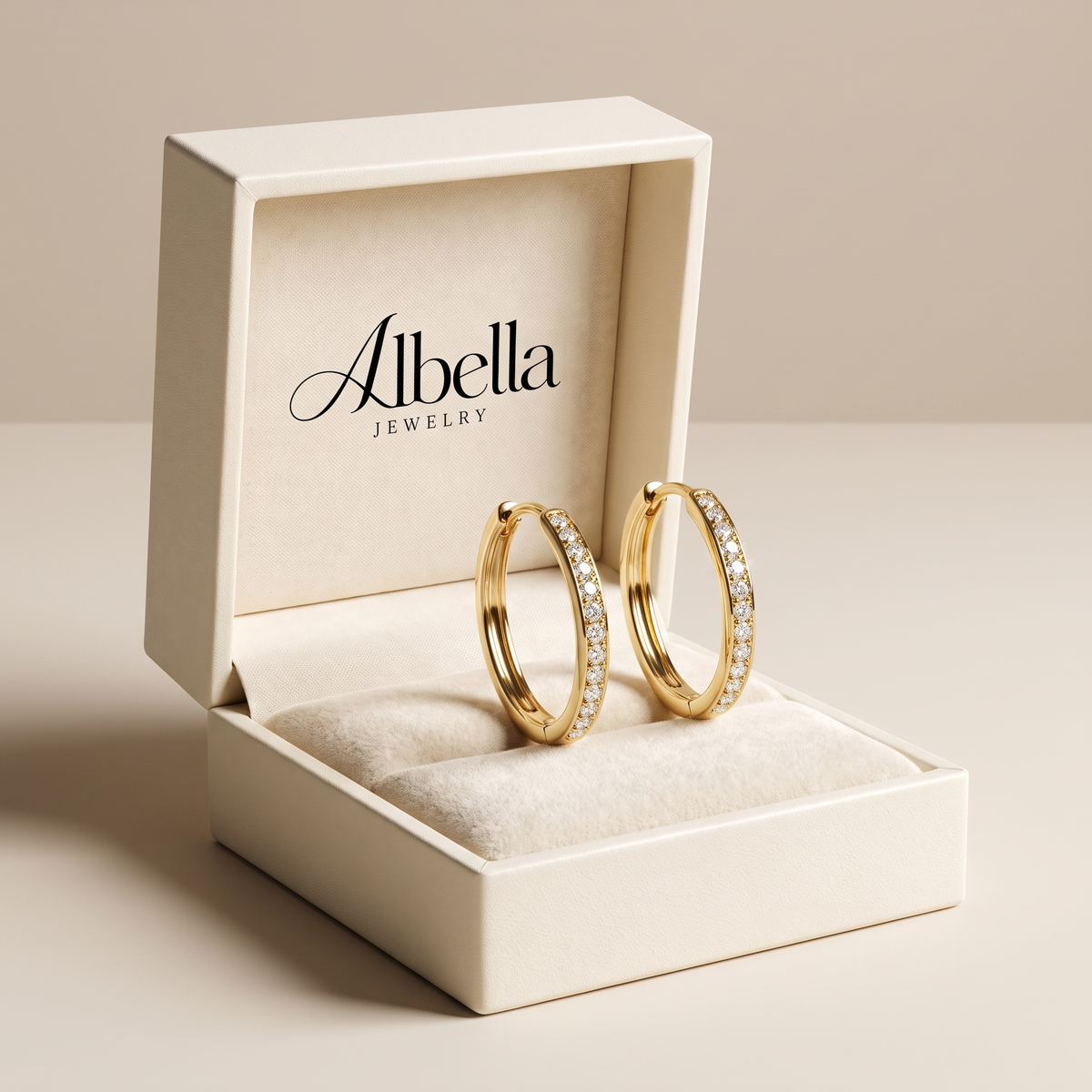 Sorel Classic Gold Earrings in Albella Jewelry gift box