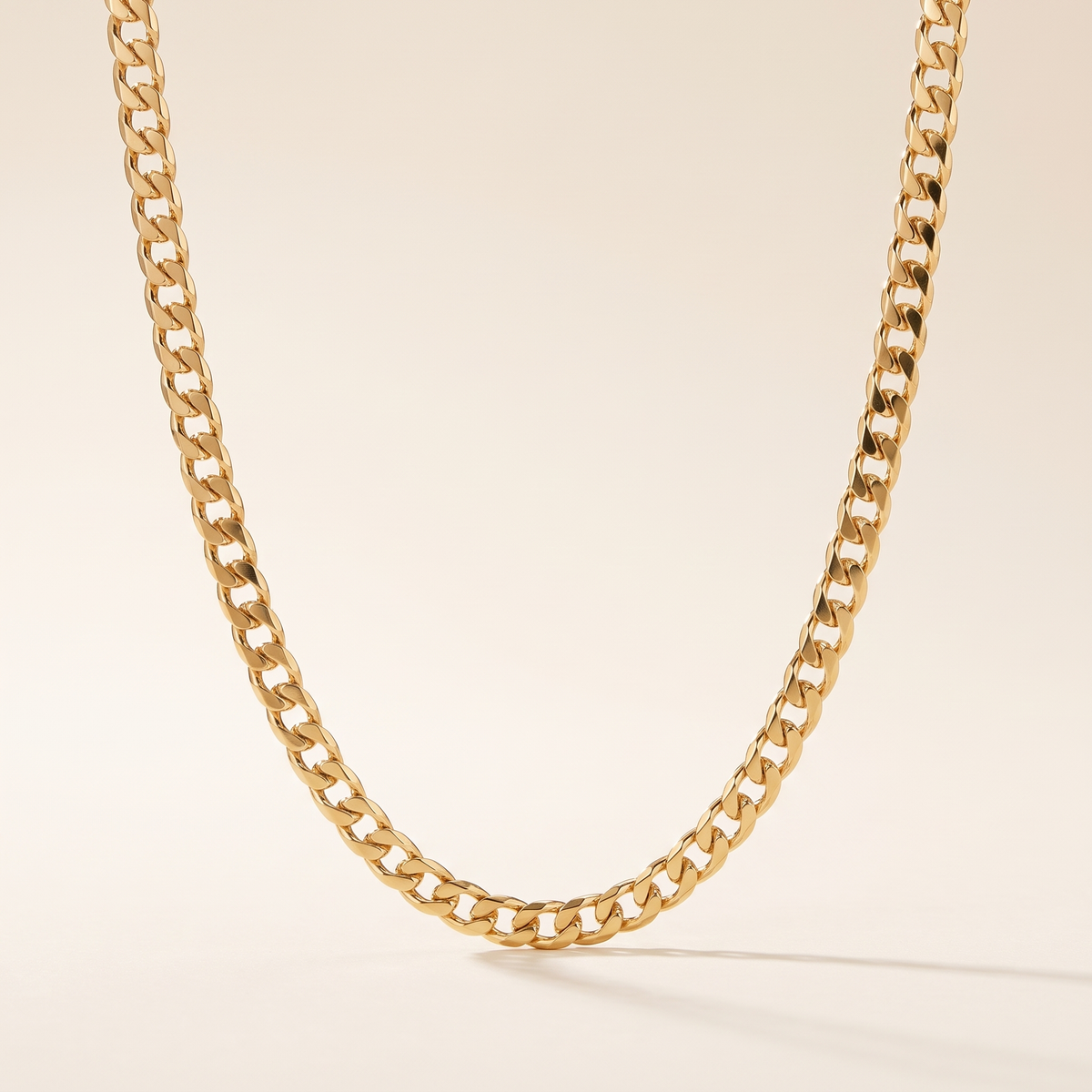 Flat Link Curb Chain Necklace – Albella Jewelry
