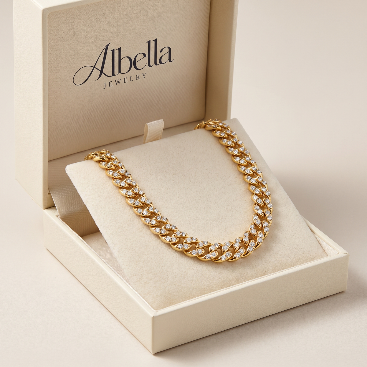 Lunara Elegant Chain Bracelet in Albella Jewelry gift box