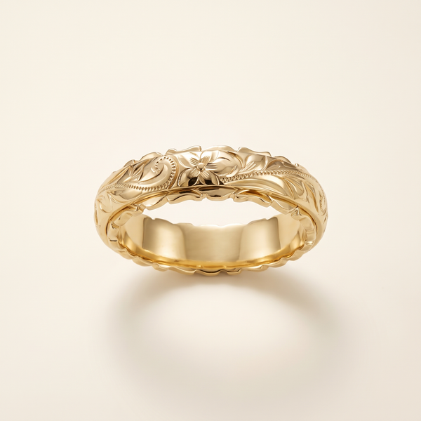 Antique Gold Flower Ring – Albella Jewelry