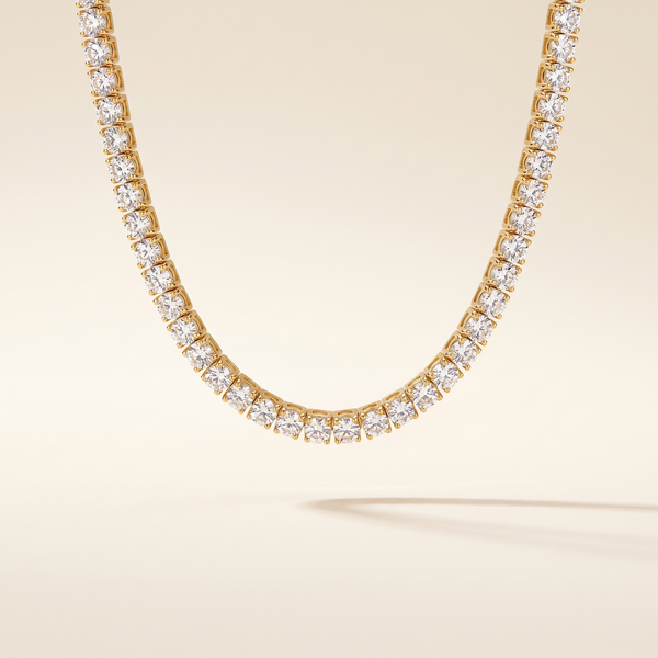 Gold Tennis Necklace – Albella Jewelry
