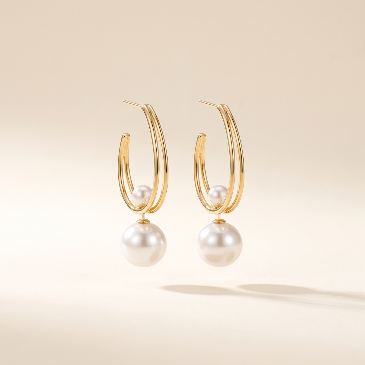 Vintage Gold Pearl Earrings – Albella Jewelry