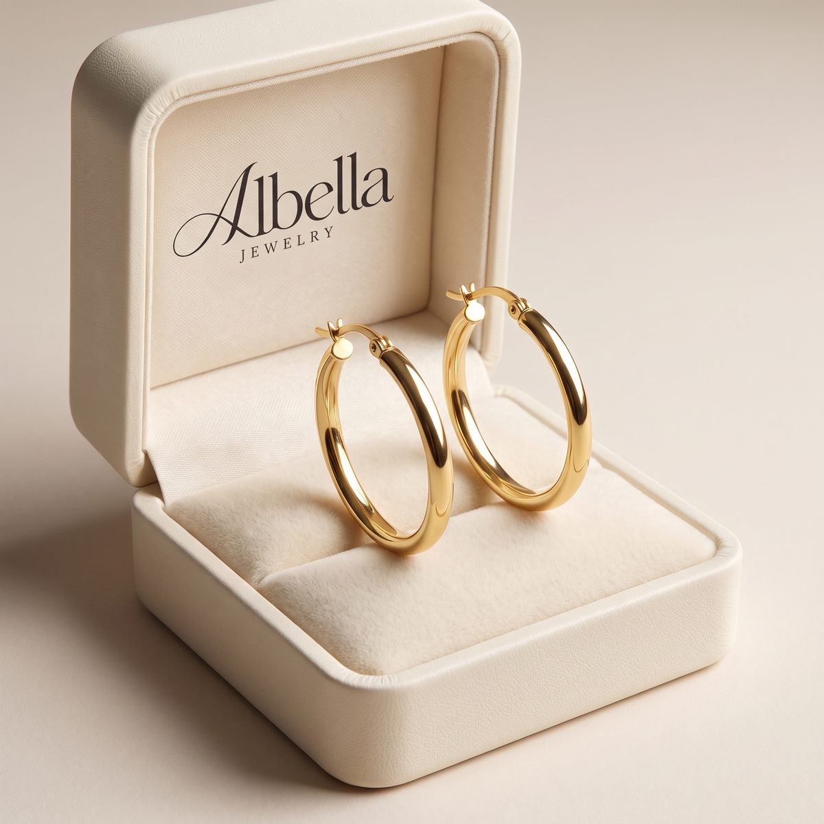 Noa Gold Earrings in Albella Jewelry gift box