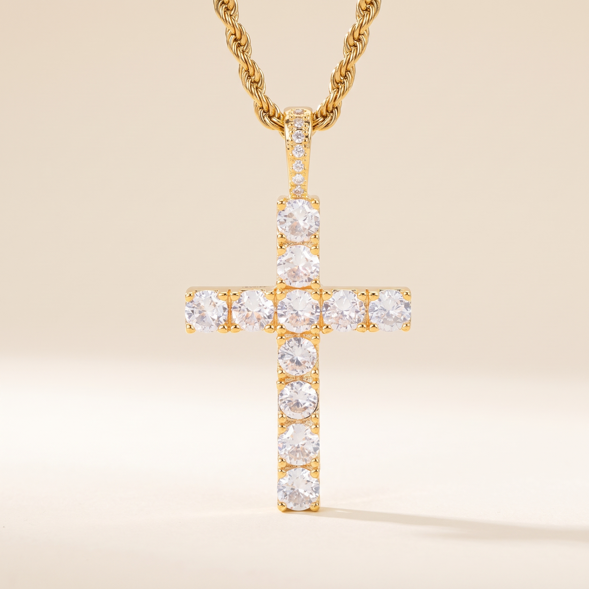 Classic Diamond Cross Necklace – Albella Jewelry