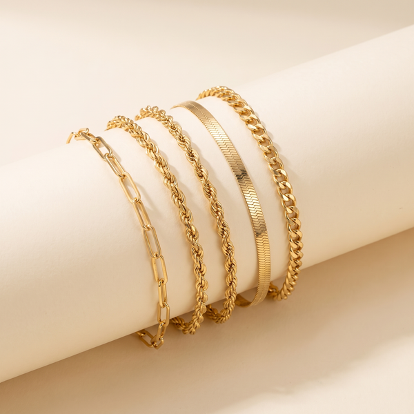 Ellis Layered Bracelet Set – Albella Jewelry