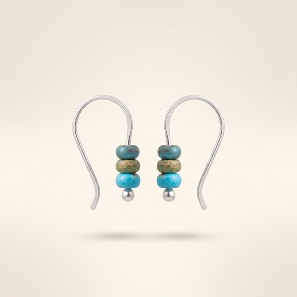 Ocean Turquoise Beaded Earrings – Albella Jewelry