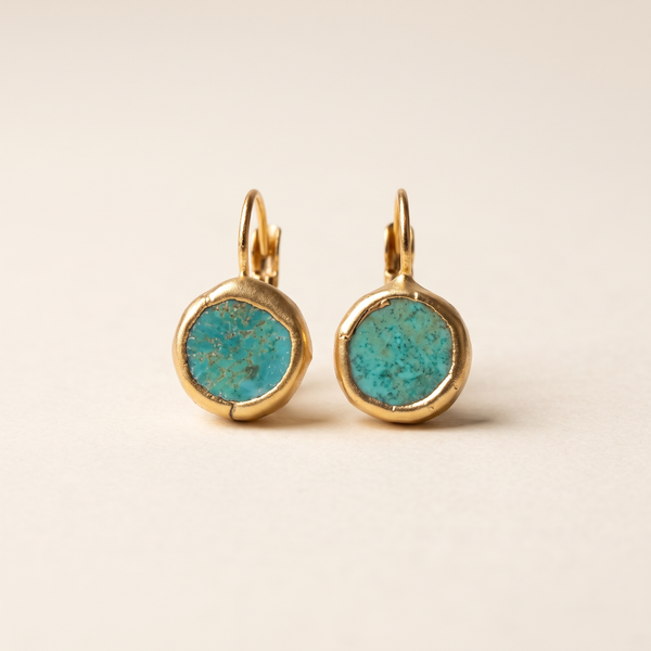 Enchanting Gold Turquoise Earrings – Albella Jewelry