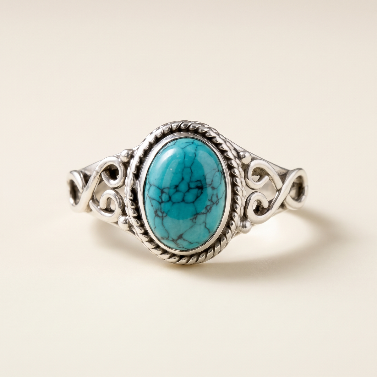 Classic Silver Turquoise Ring – Albella Jewelry