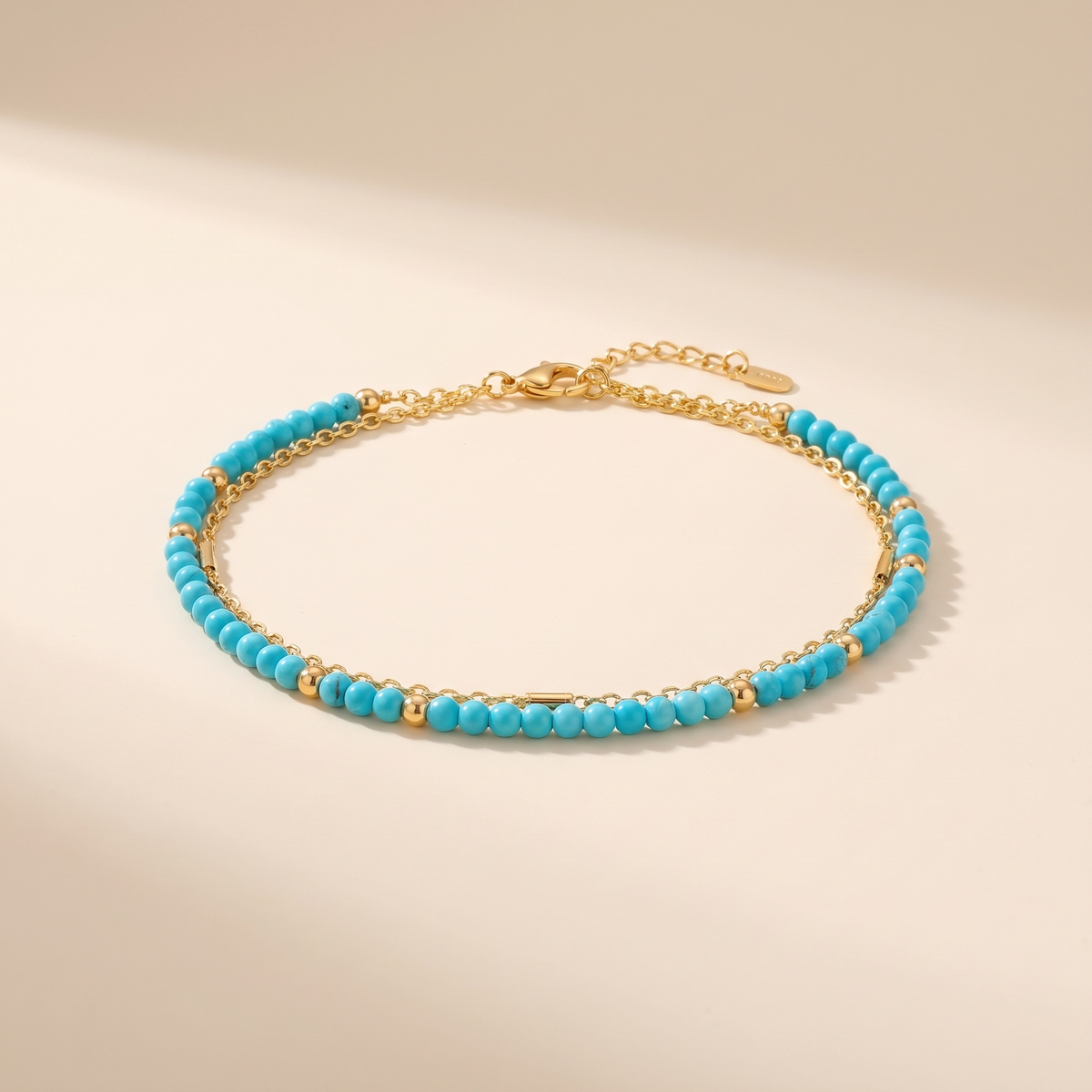 Radiant Gold Turquoise Chain Bracelet – Albella Jewelry