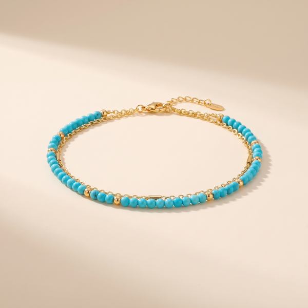Radiant Gold Turquoise Chain Bracelet – Albella Jewelry