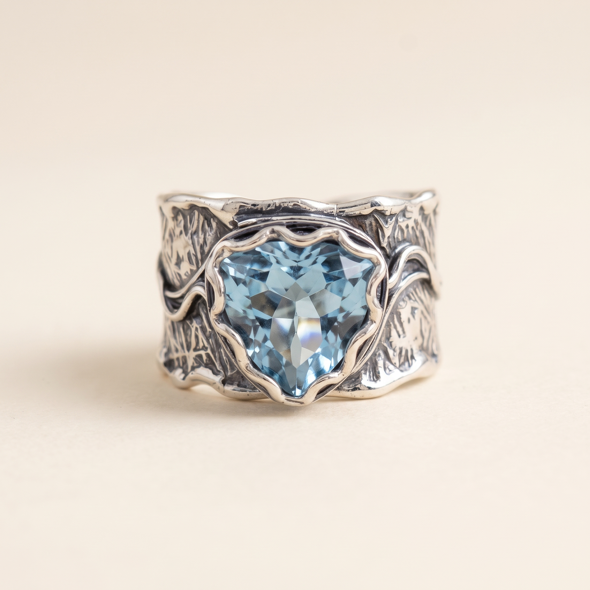 Blue Topaz Statement Ring – Albella Jewelry