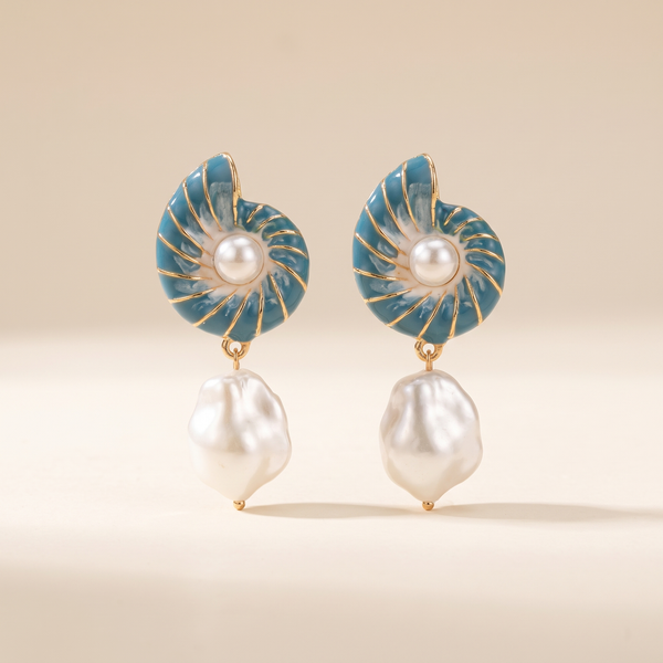 Shell Pearl Earrings – Albella Jewelry