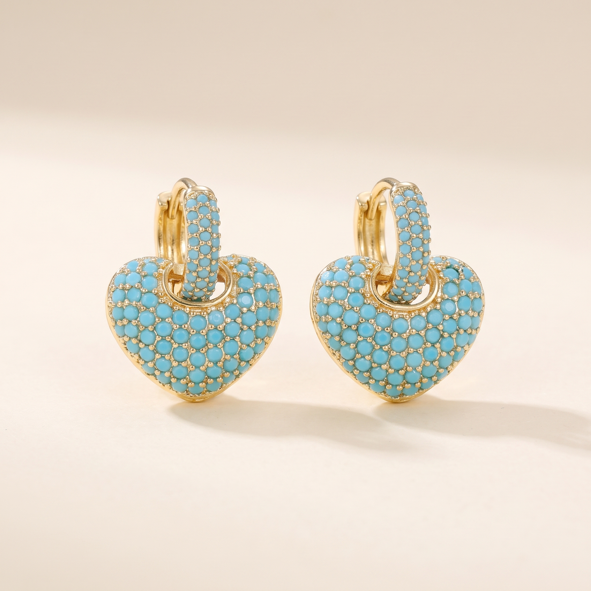 Elegant Turquoise Heart Earrings – Albella Jewelry