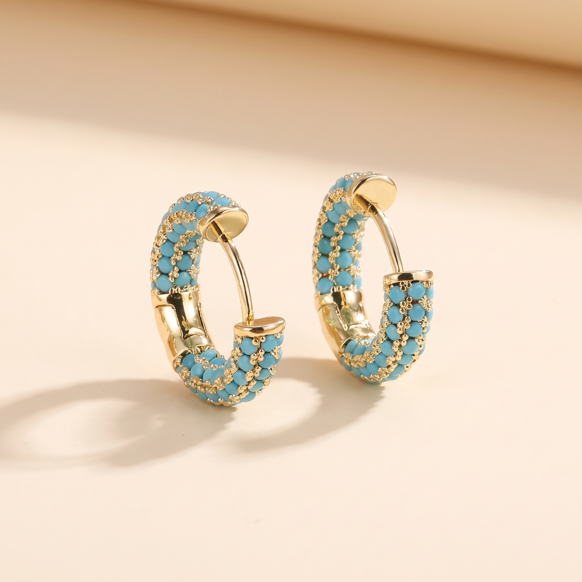 Turquoise Hoop Earrings – Albella Jewelry