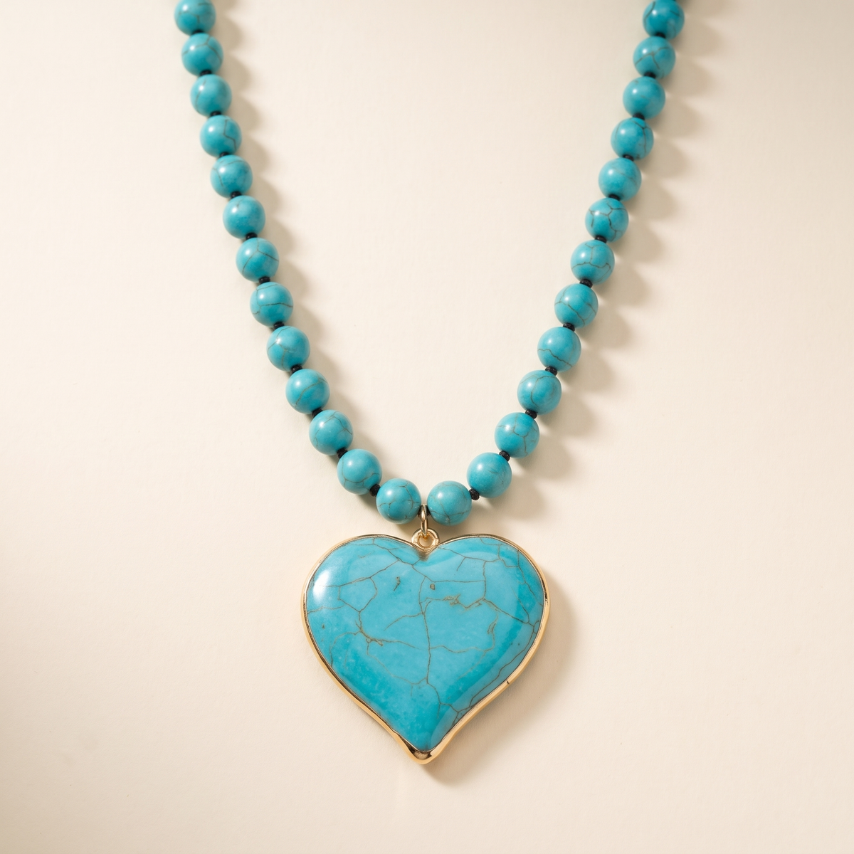 Heart-Shaped Turquoise Pearl Necklace – Albella Jewelry