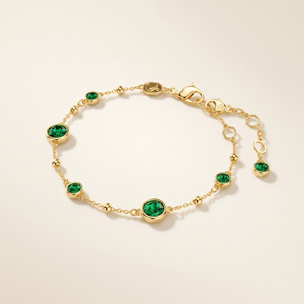 Delicate Emerald Bracelet – Albella Jewelry