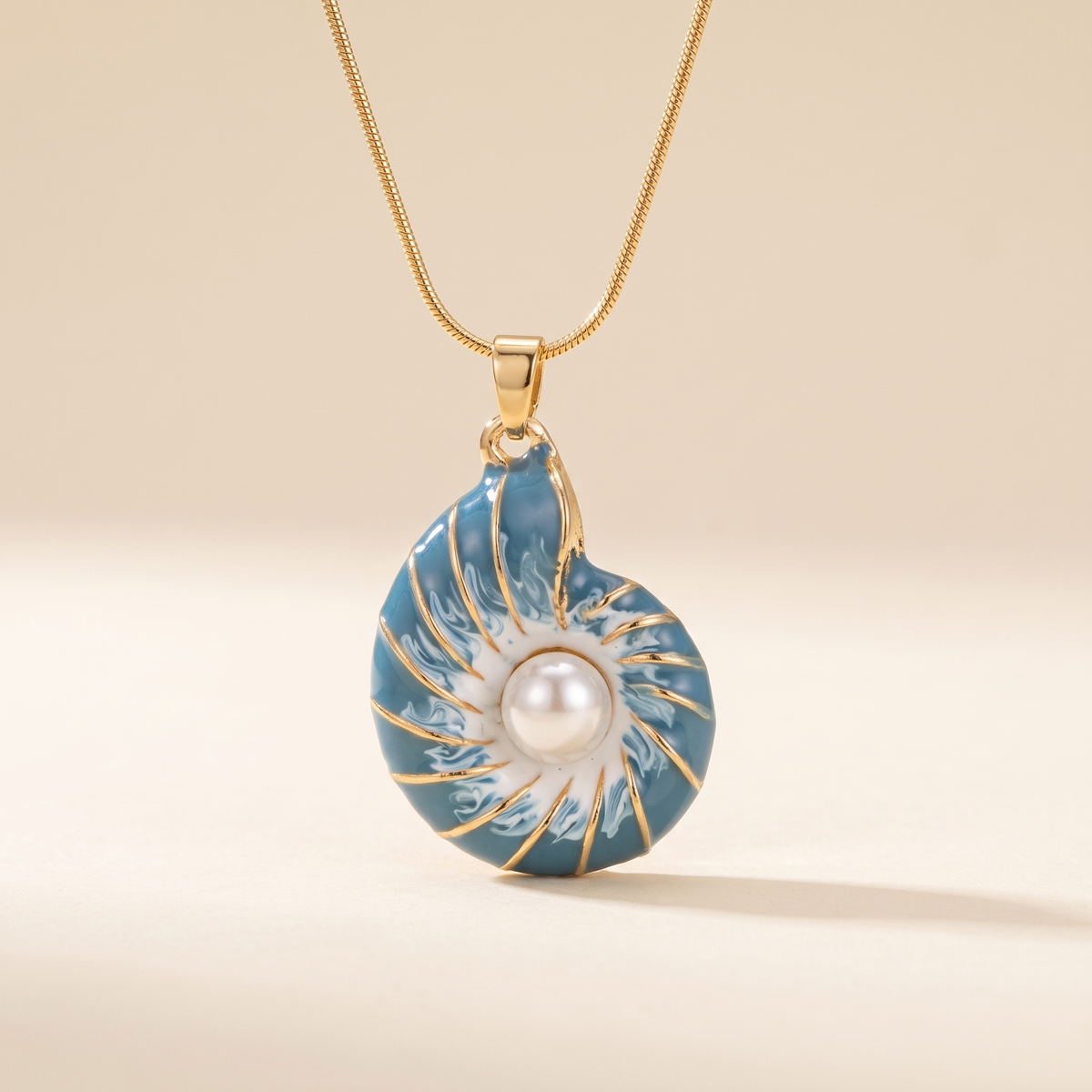 Gold Shell Pearl Necklace – Albella Jewelry