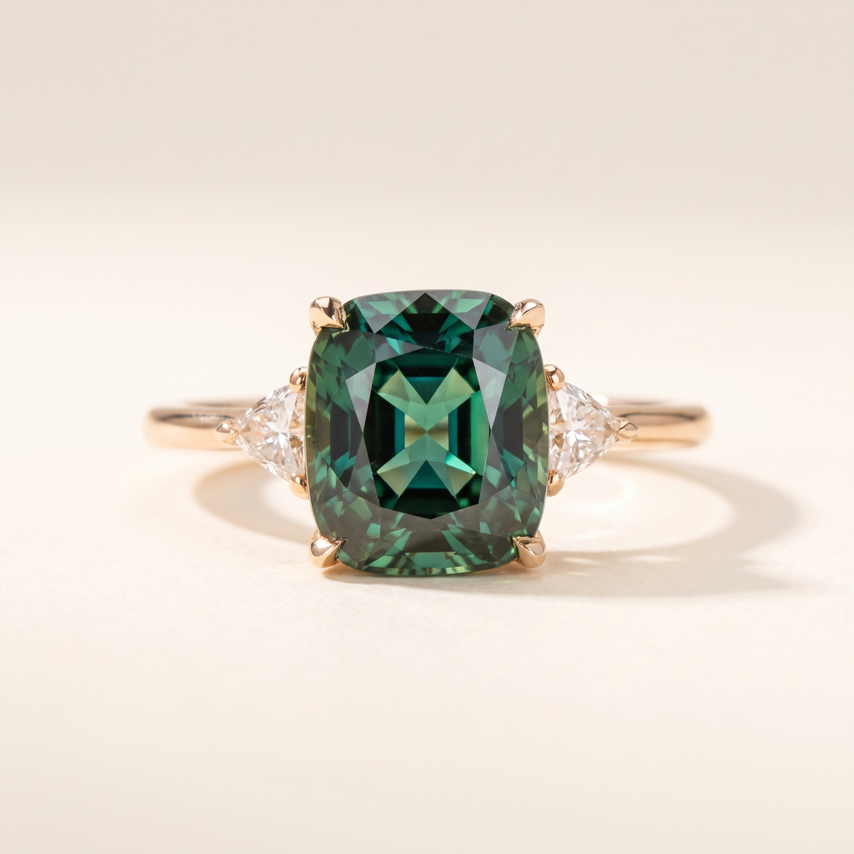 Vintage-Inspired Green Gemstone Ring – Albella Jewelry