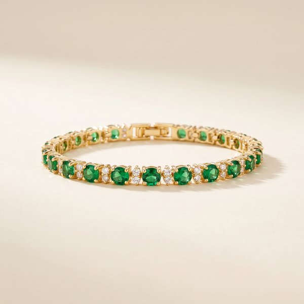 Emerald Trio Tennis Bracelet – Albella Jewelry