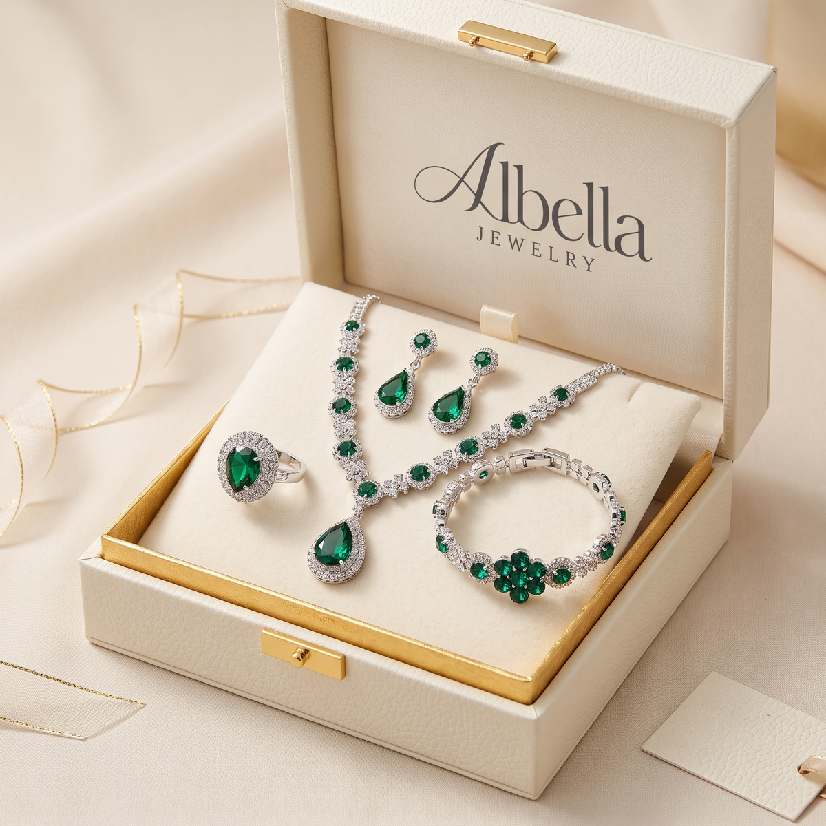 Adriana Lysandre Jewelry Set in Albella Jewelry gift box