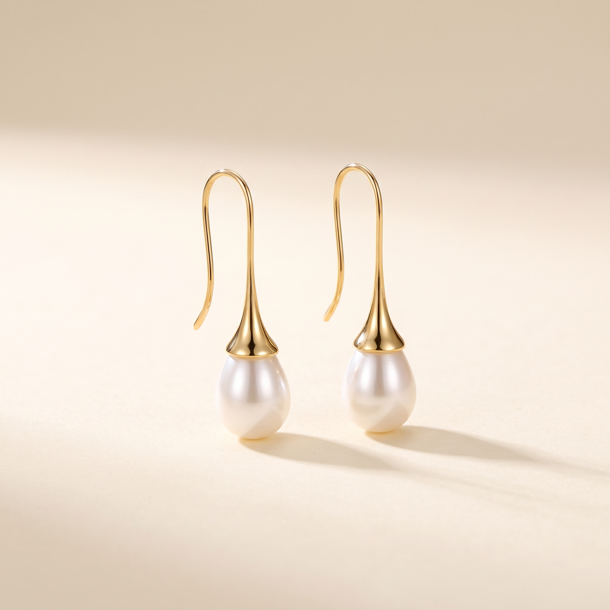 Gold Pearl Drop Earrings – Albella Jewelry