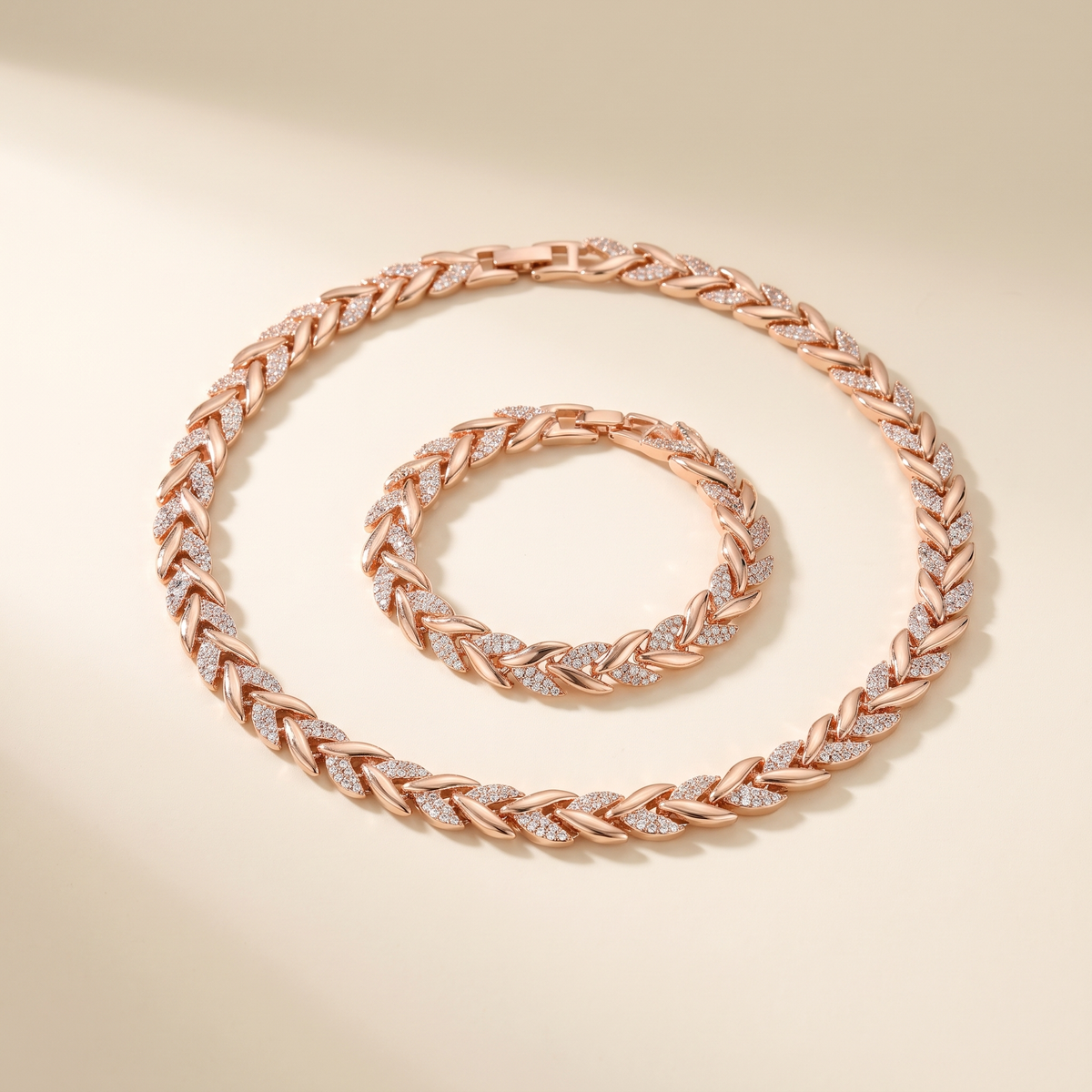 Elegant Fishtail Set with Glass Rhinestones – Albella Jewelry