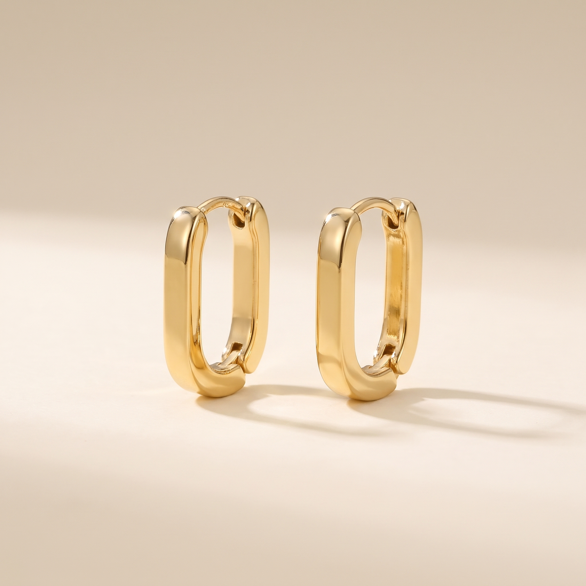 Elegant Geometric Hoop Earrings – Albella Jewelry