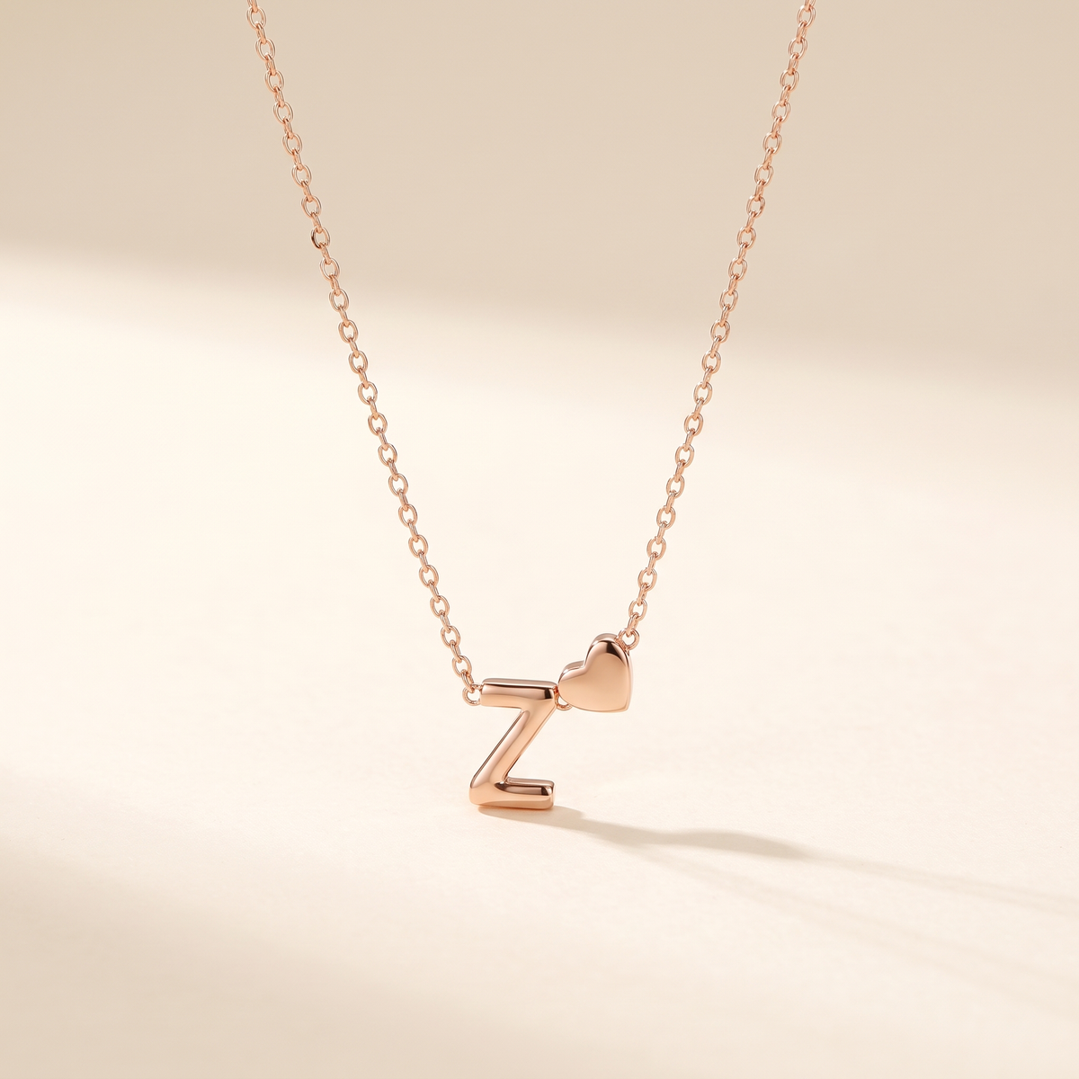 Elegant Gold Necklace with Heart Initial – Albella Jewelry