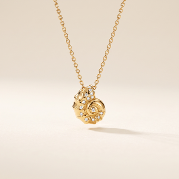 Crystal Seashell Pendant Necklace – Albella Jewelry