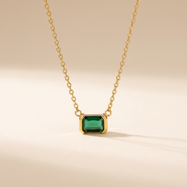 Delicate Emerald Necklace – Albella Jewelry