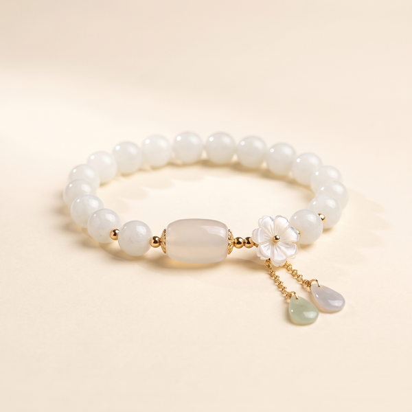 Aquamarine Bracelet with Pearls – Albella Jewelry