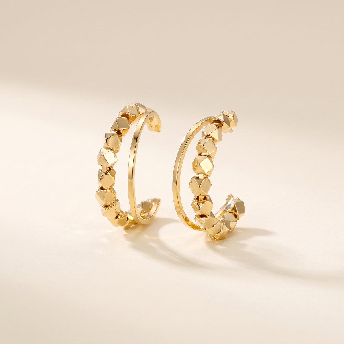 Elegant Gold-Plated Earrings with Cubic Zirconia – Albella Jewelry