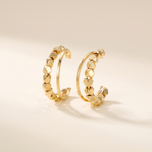 Elegant Gold-Plated Earrings with Cubic Zirconia – Albella Jewelry