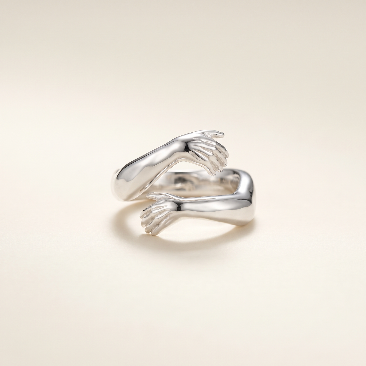 Adjustable 925 Silver Hug Ring – Albella Jewelry