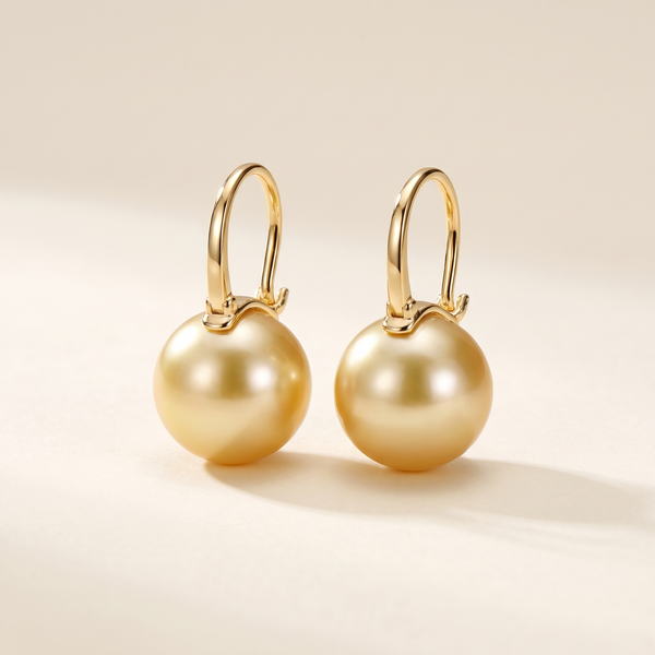 Elegant Gold-Tone Earrings with Pearls – Albella Jewelry