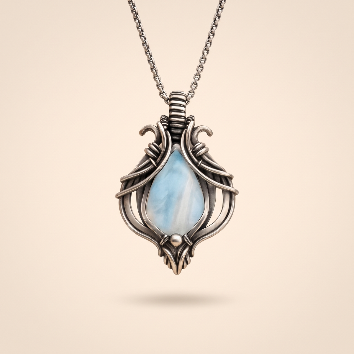 Vintage Blue Silver Necklace – Albella Jewelry