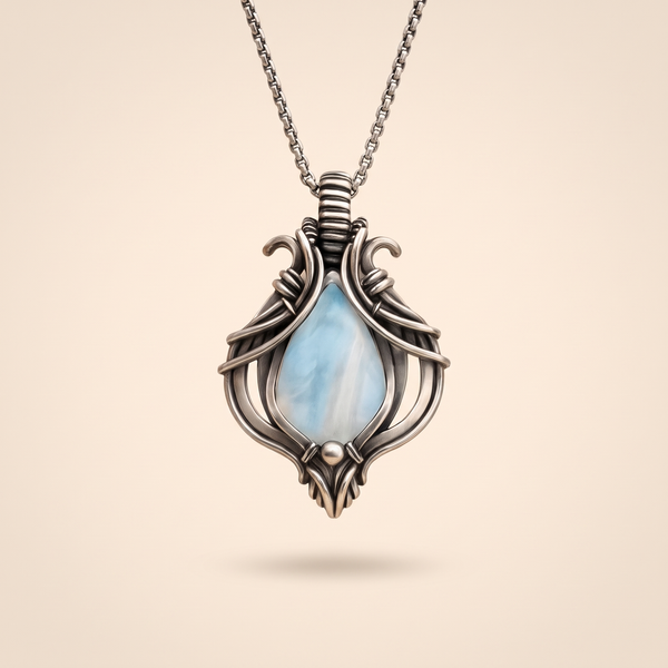 Vintage Blue Silver Necklace – Albella Jewelry