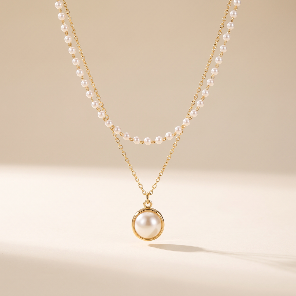 Elegant Gold Pearl Necklace – Albella Jewelry