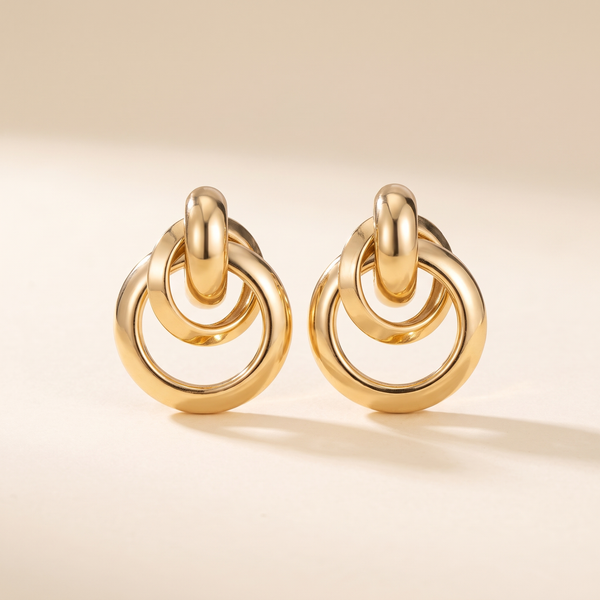 Elegant Gold Hoop Earrings – Albella Jewelry
