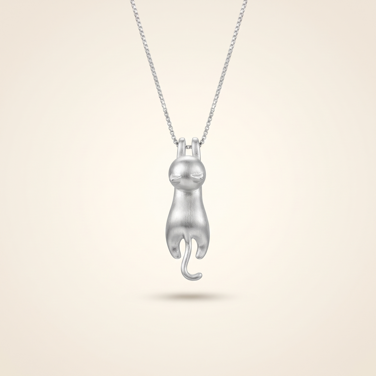 Playful Kitten Sterling Silver Necklace – Albella Jewelry